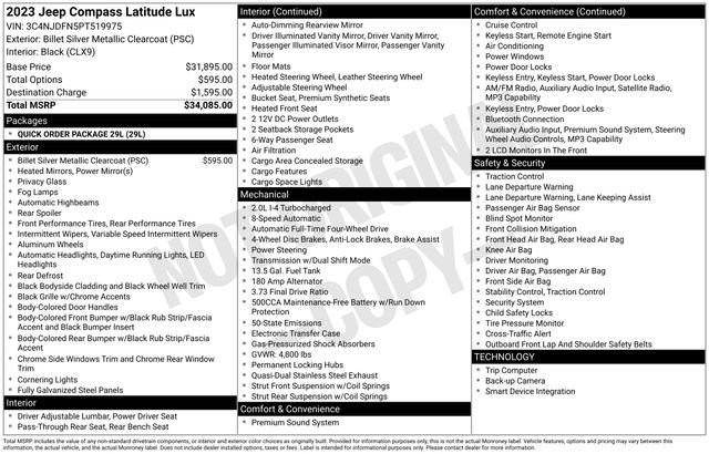 Used 2023 Jeep Compass Latitude AWD/4WD image 22