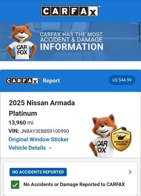 Used 2025 Nissan Armada Platinum AWD/4WD image 6