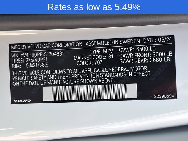 Certified 2025 Volvo XC90 T8 Ultra image 31