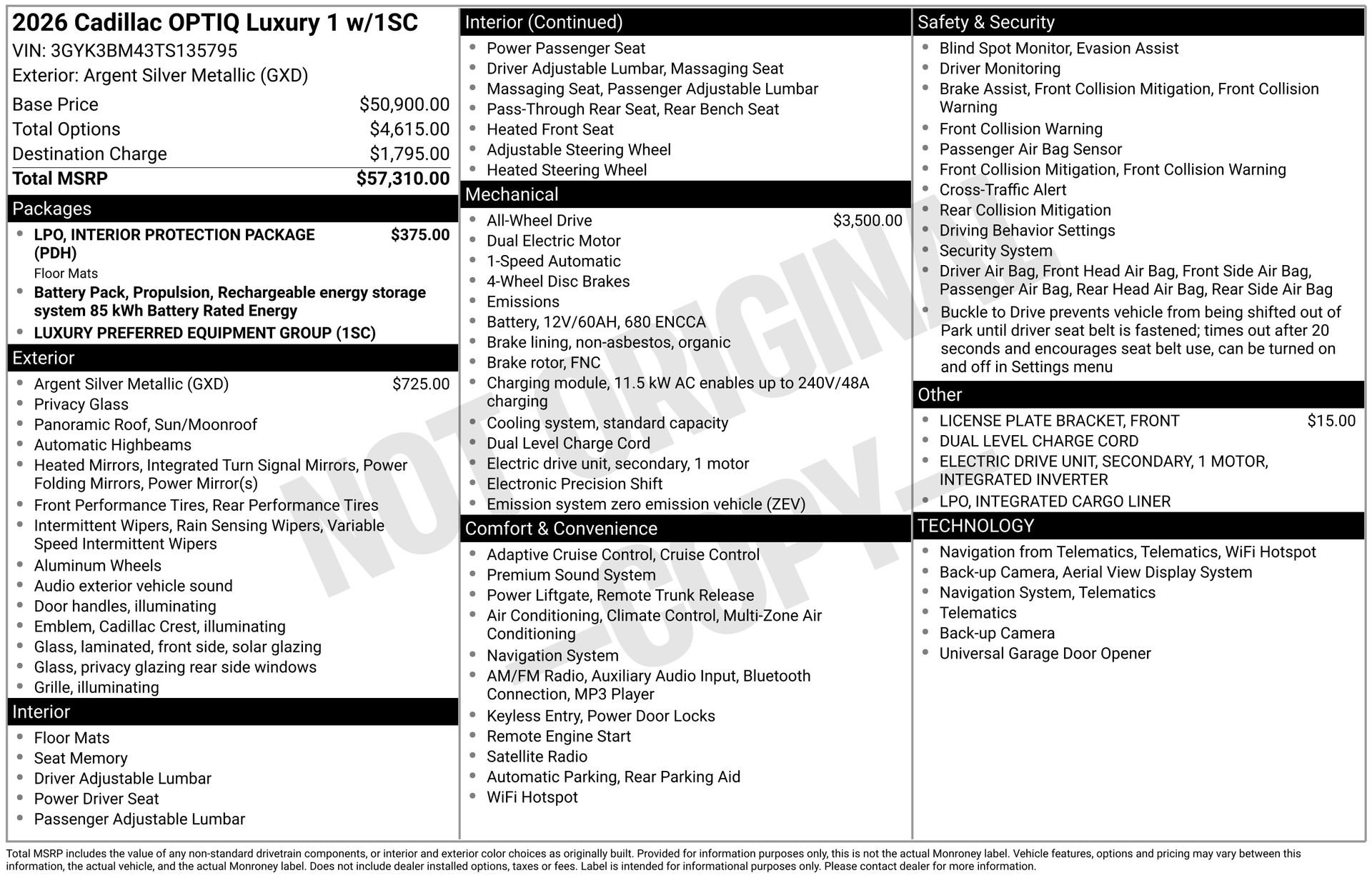 New 2026 Cadillac Optiq Luxury 1 AWD/4WD image 39