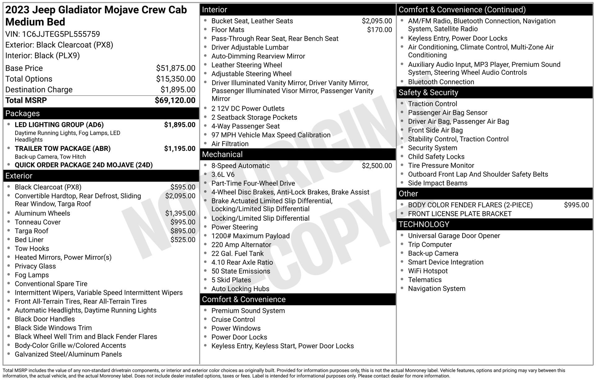 Used 2023 Jeep Gladiator Mojave w/ LED Lighting Group image 34