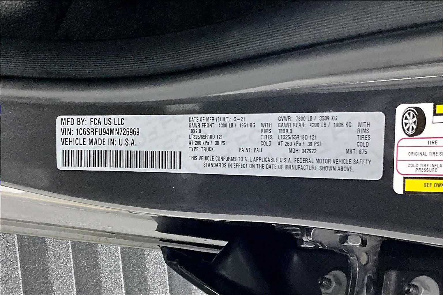 Used 2021 RAM 1500 TRX w/ TRX Level 2 Equipment Group AWD/4WD image 33