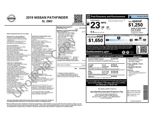 Certified 2019 Nissan Pathfinder SL w/ Rock Creek Edition FWD image 3
