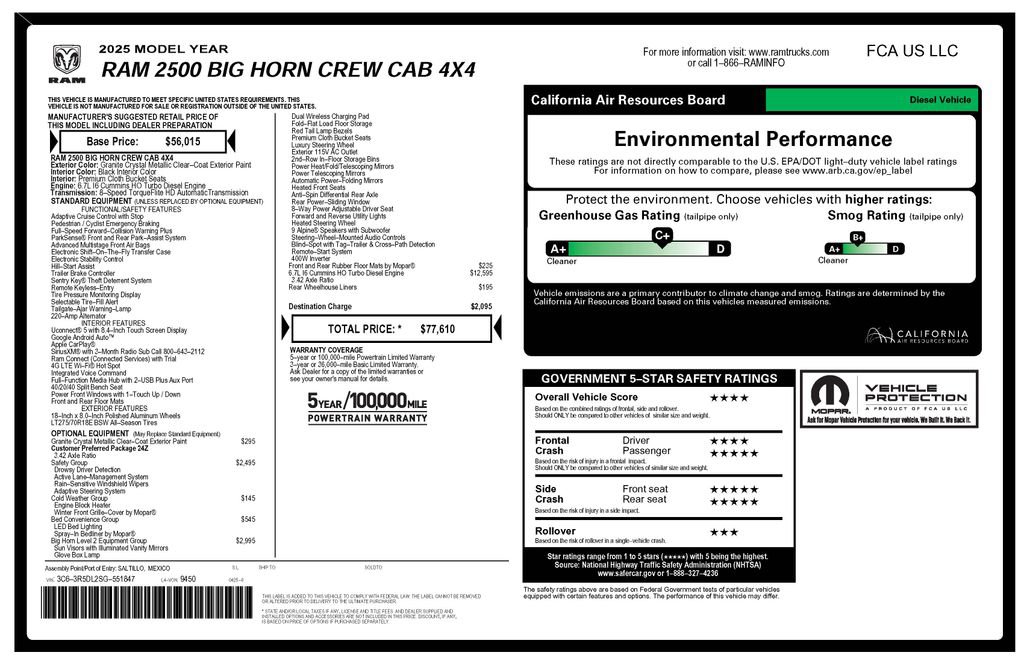 Used 2025 RAM 2500 Big Horn w/ Safety Group image 3