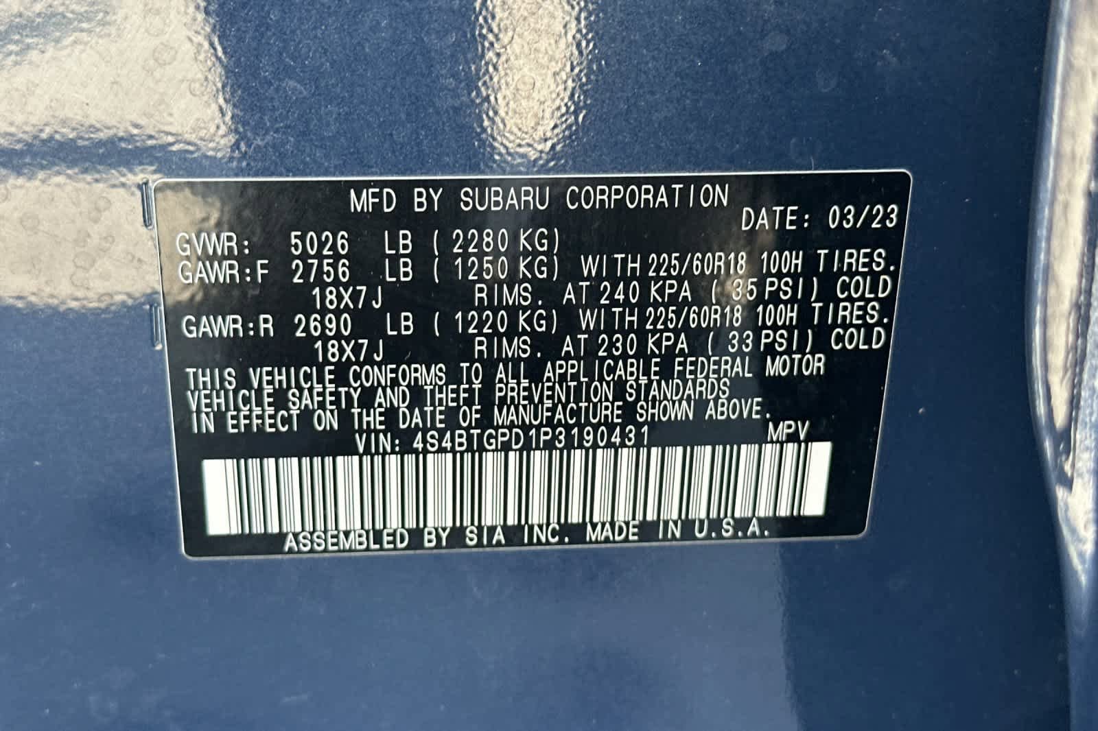 Certified 2023 Subaru Outback Touring XT AWD/4WD image 29