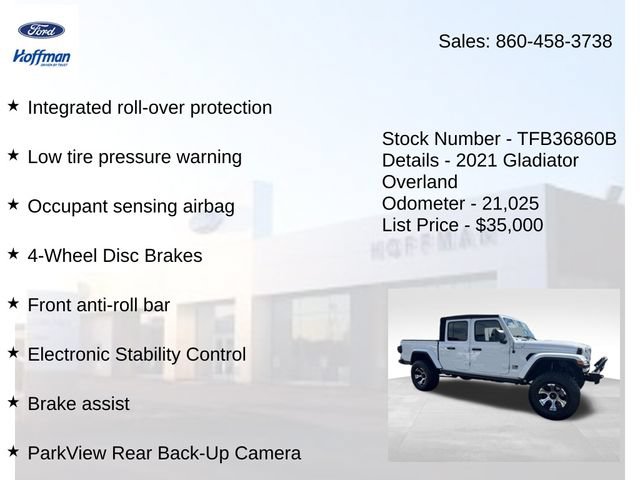 Used 2021 Jeep Gladiator Overland w/ LED Lighting Group AWD/4WD image 25