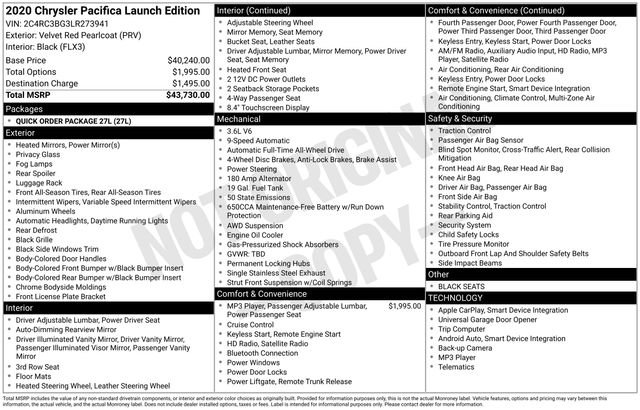 Used 2020 Chrysler Pacifica Touring-L image 28