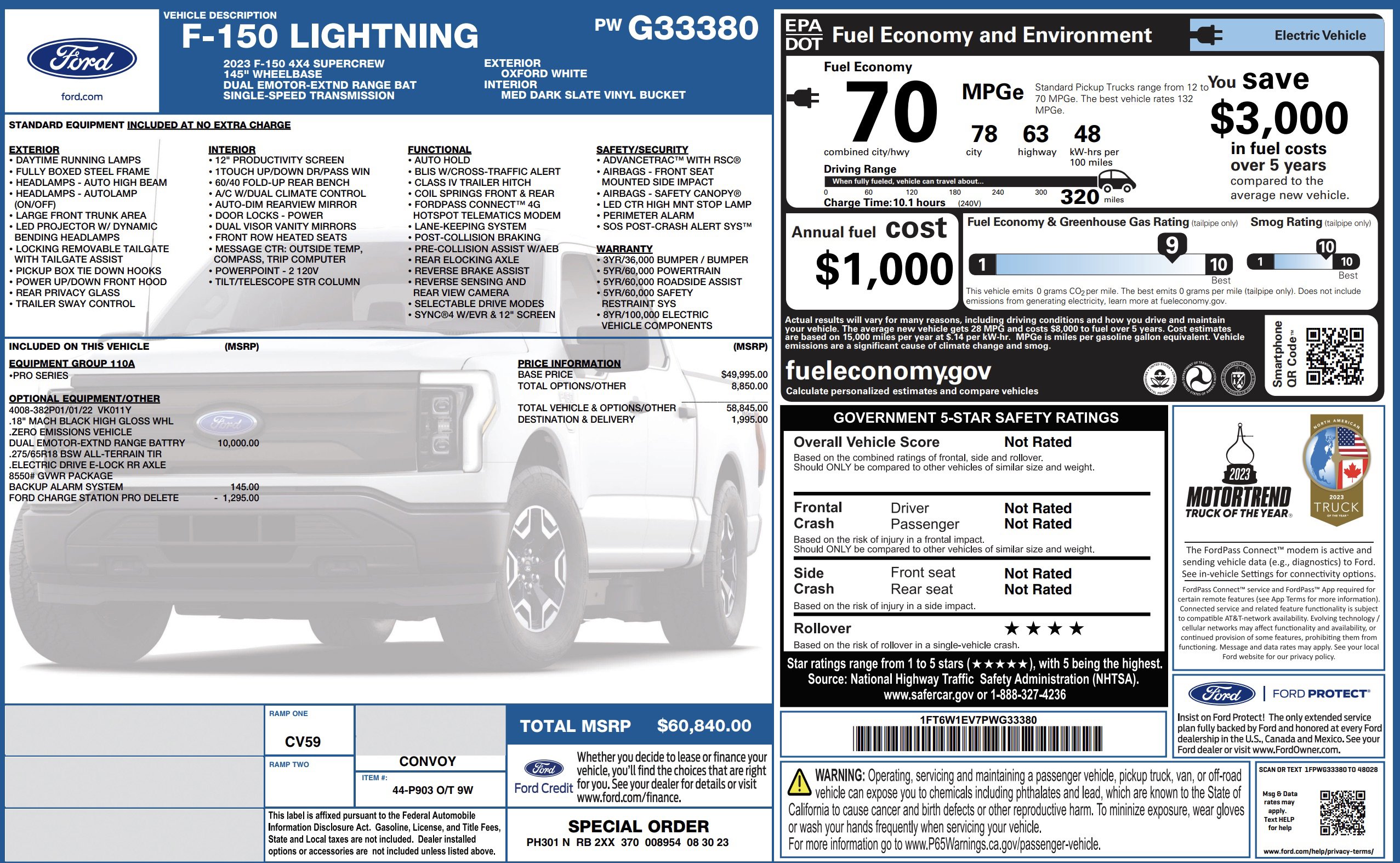 Used 2023 Ford F150 Lightning Pro image 3