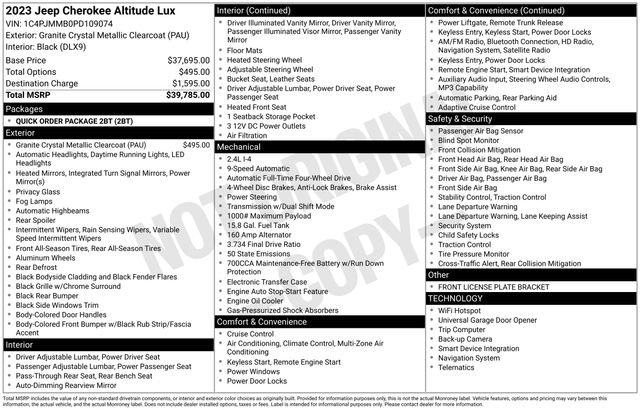 Used 2023 Jeep Cherokee Altitude Lux image 7