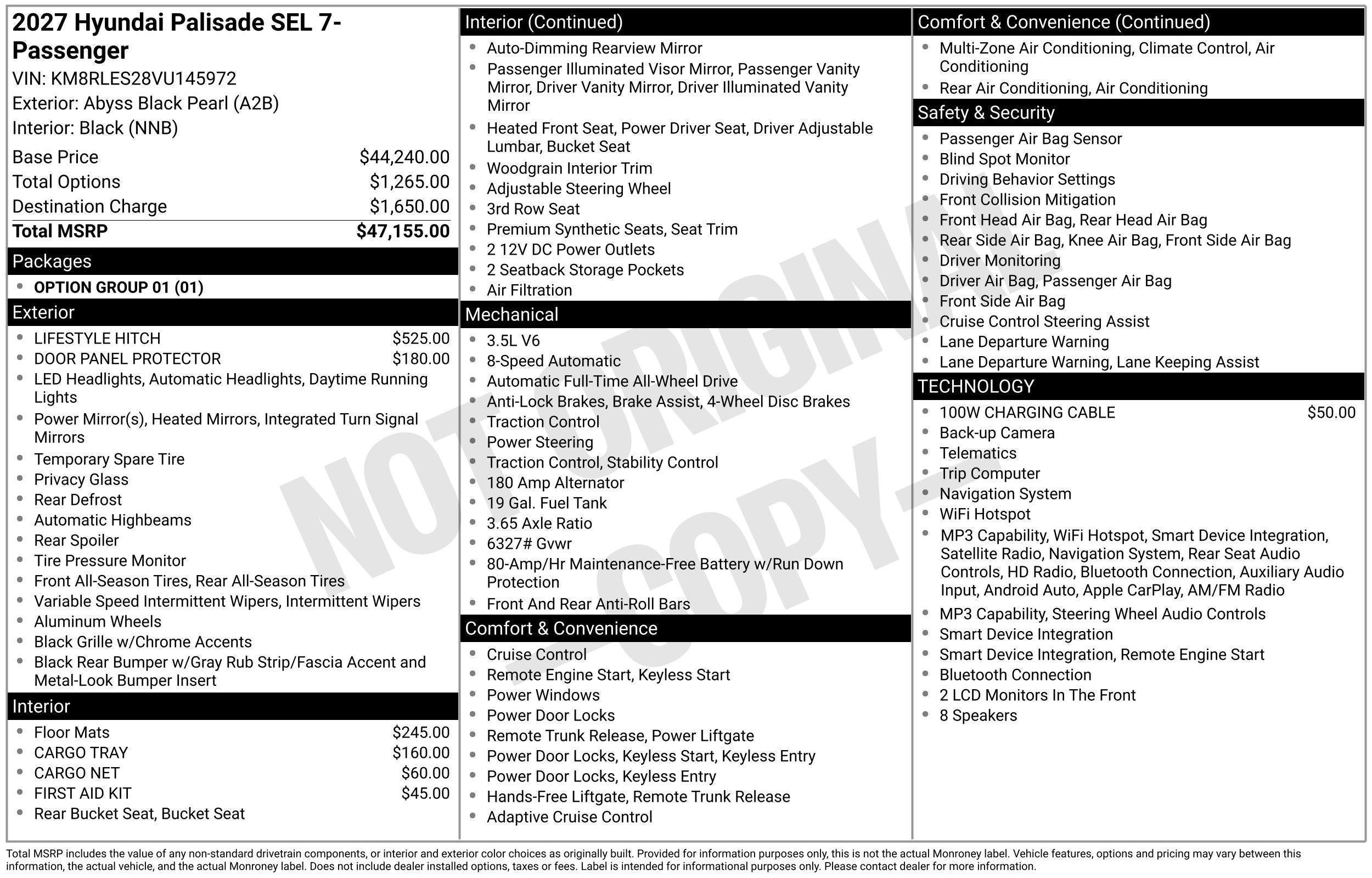 New 2027 Hyundai Palisade SEL AWD/4WD image 68