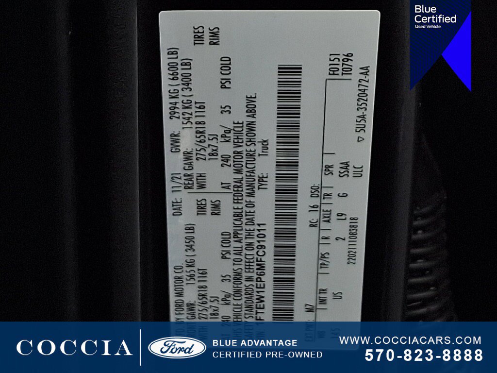 Certified 2021 Ford F150 XLT w/ Equipment Group 302A High AWD/4WD image 26
