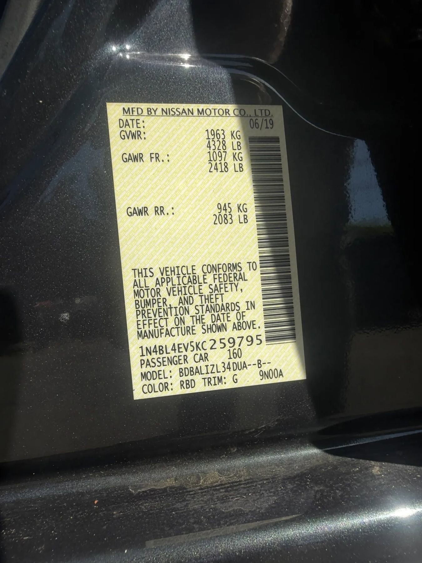 Used 2019 Nissan Altima 2.5 SL FWD image 33