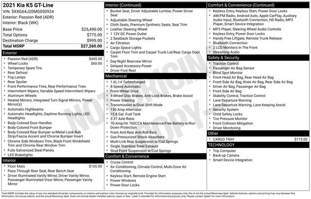 Used 2021 Kia K5 GT-Line image 7