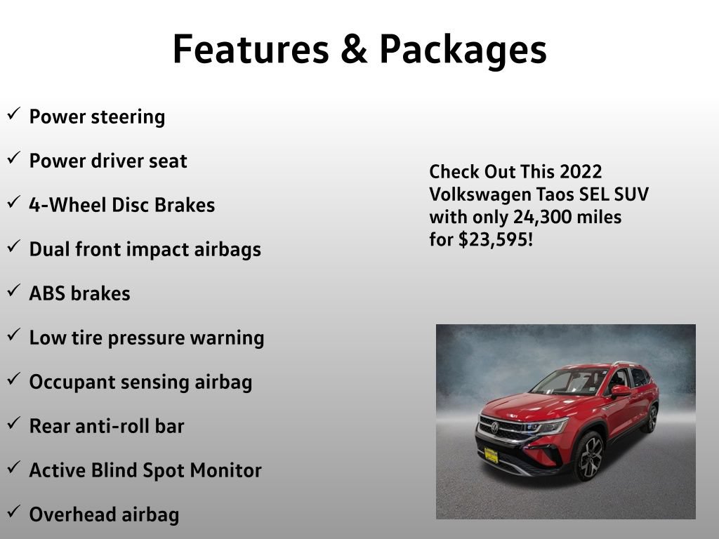 Used 2022 Volkswagen Taos SEL AWD/4WD image 8