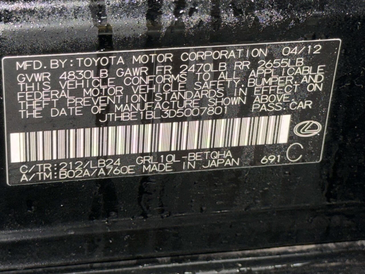 Used 2013 Lexus GS 350 w/ F Sport Pkg image 18