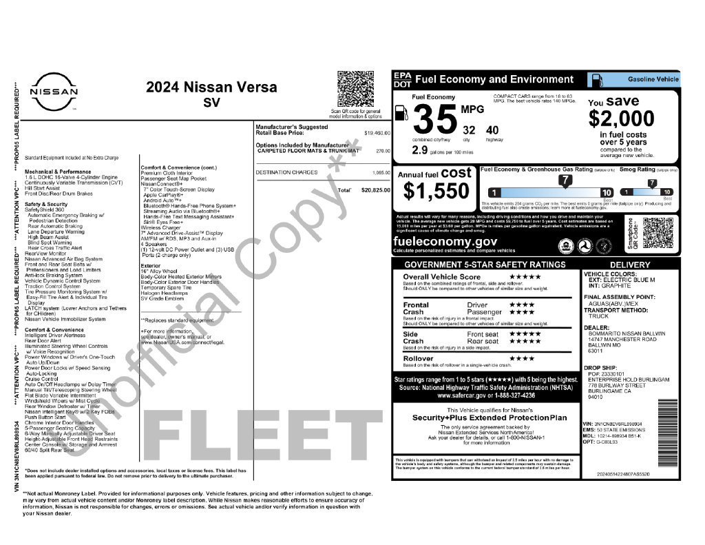 Used 2024 Nissan Versa SV FWD image 9