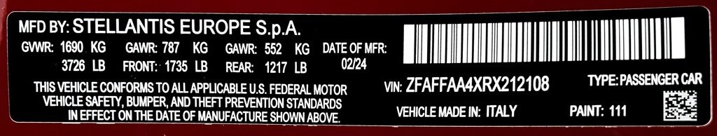 Used 2024 FIAT 500 e (RED) image 23