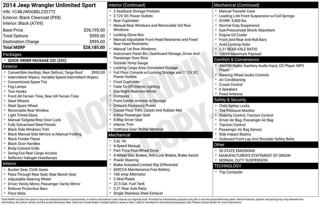 Used 2014 Jeep Wrangler Unlimited Sport image 9