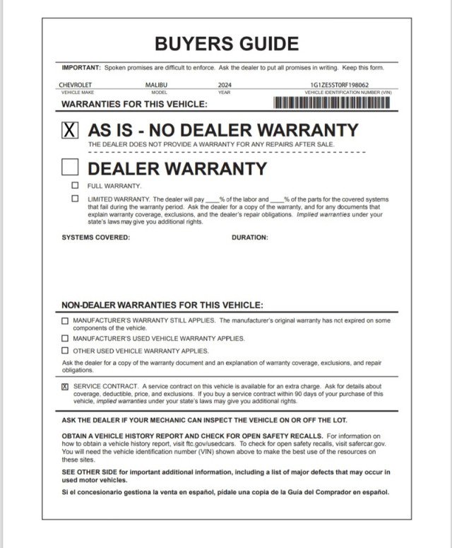 Used 2024 Chevrolet Malibu LT image 30