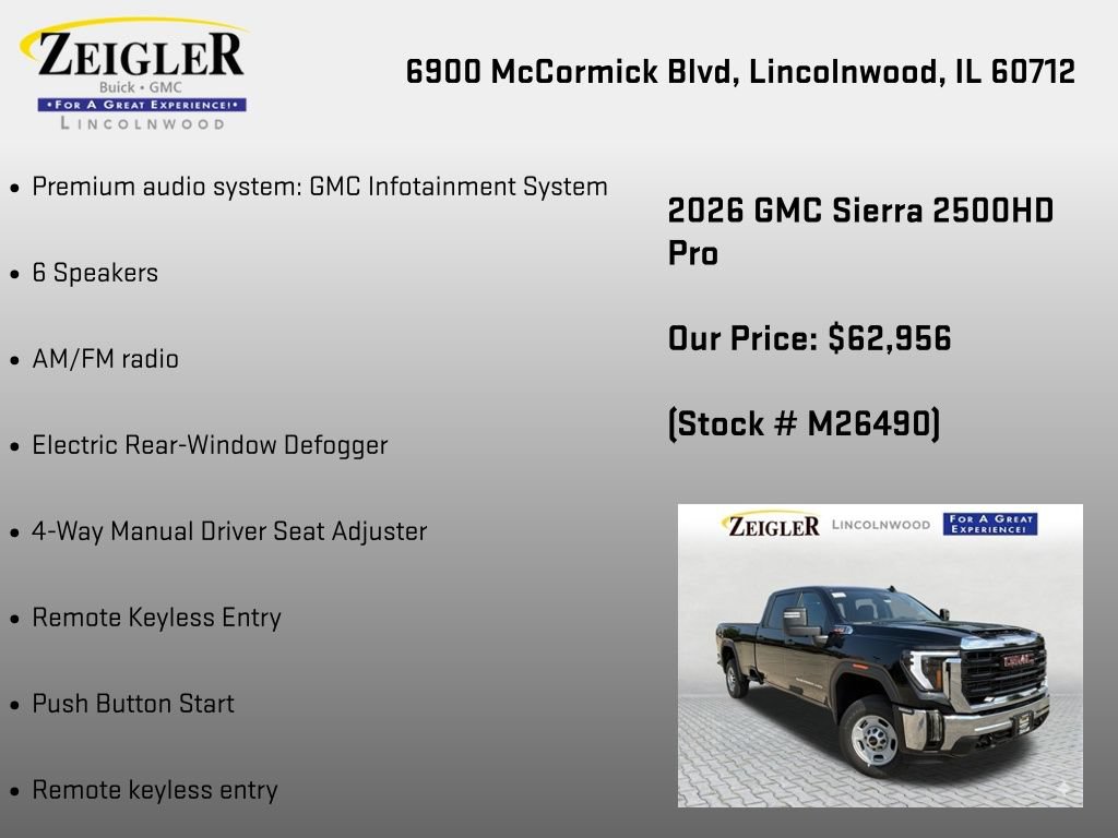 New 2026 GMC Sierra 2500 Pro w/ Convenience Package AWD/4WD image 12