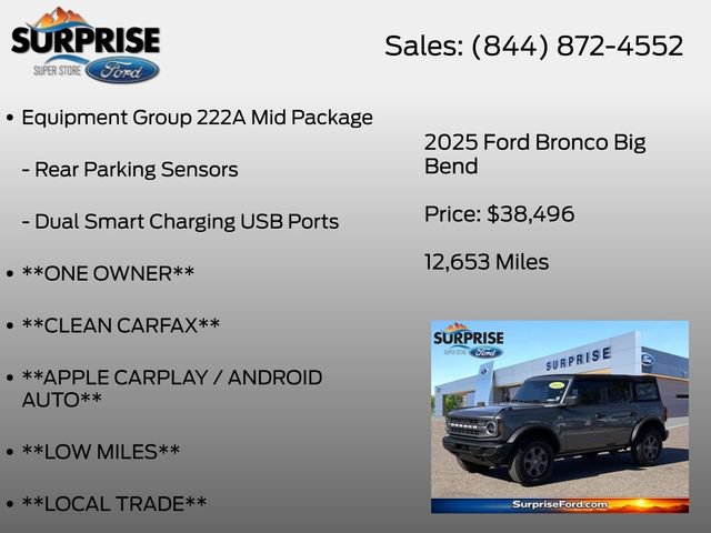Certified 2025 Ford Bronco Big Bend AWD/4WD image 13
