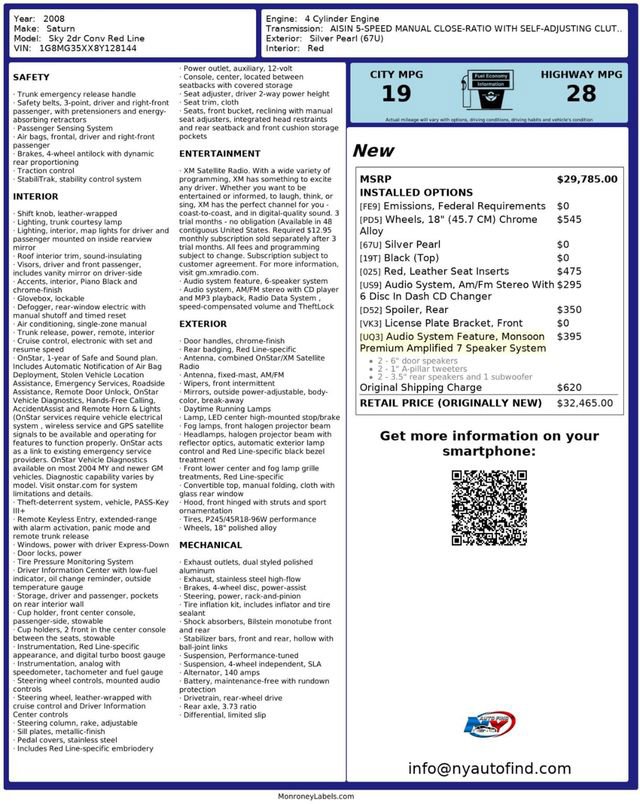 Used 2008 Saturn Sky Red Line image 23