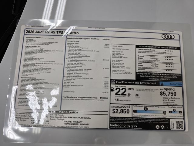 New 2026 Audi Q7 2.0T Premium Plus AWD/4WD image 41