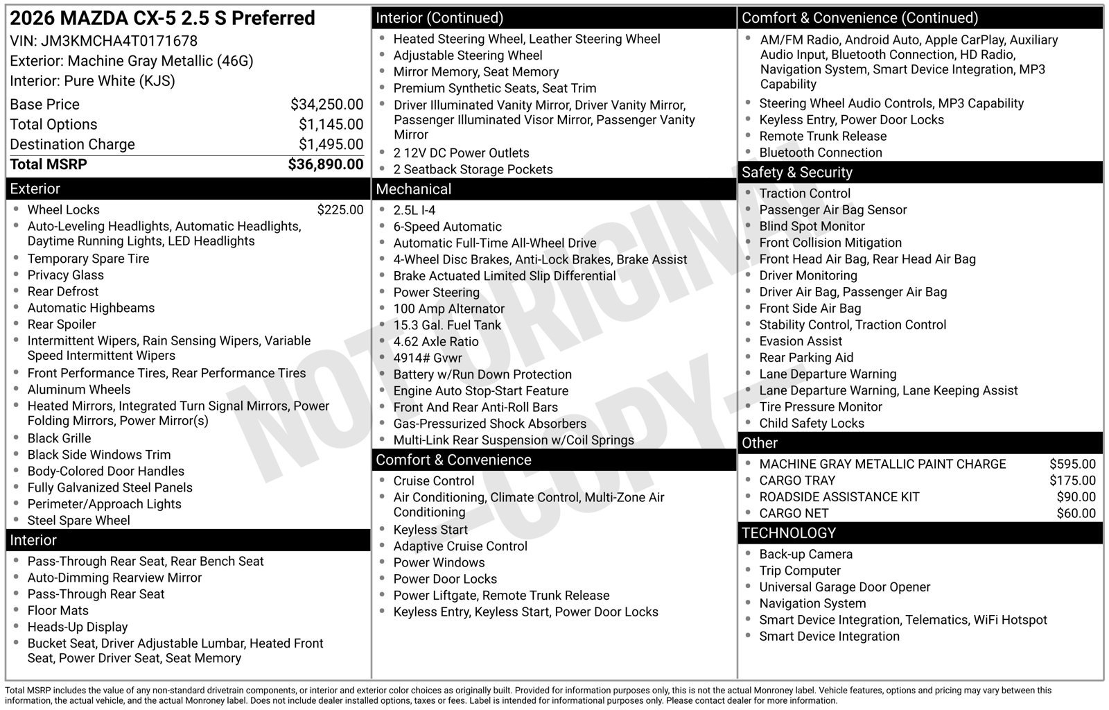 New 2026 MAZDA CX-5 Preferred AWD/4WD image 22