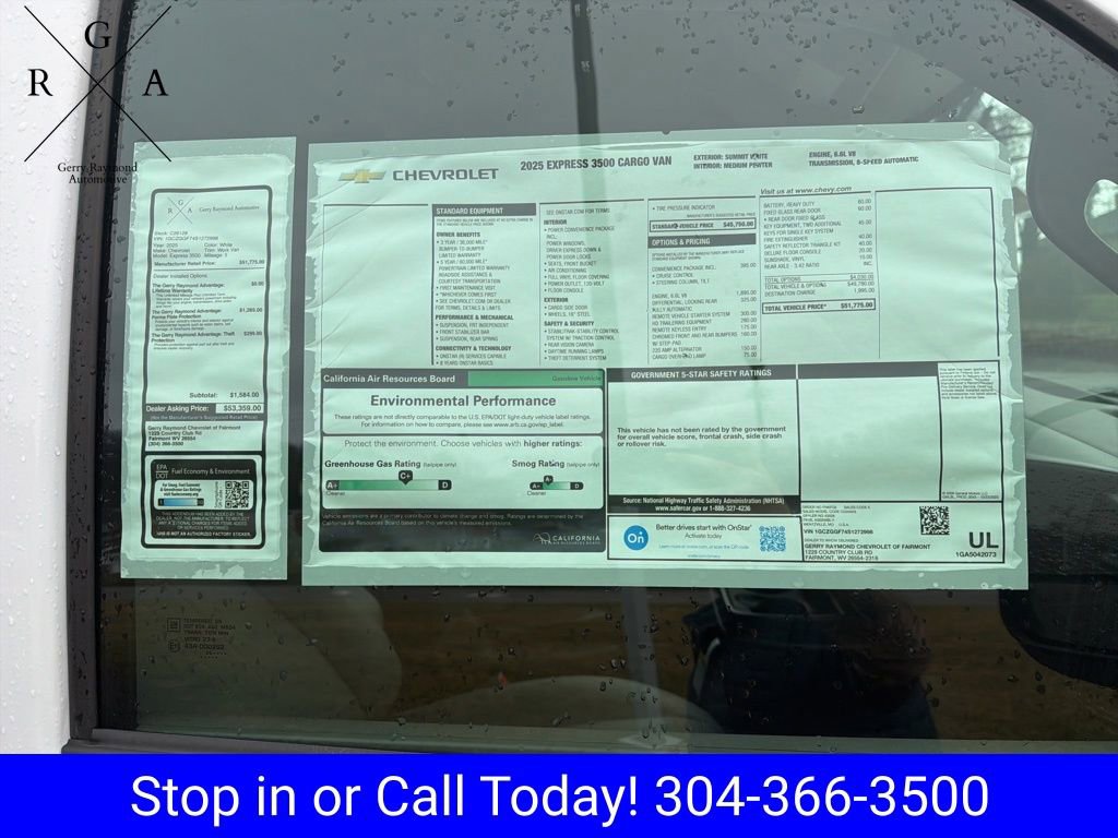 New 2025 Chevrolet Express 3500 w/ Driver Convenience Package RWD image 32