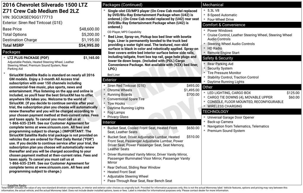 Used 2016 Chevrolet Silverado 1500 LTZ Z71 w/ LTZ Plus Package image 6