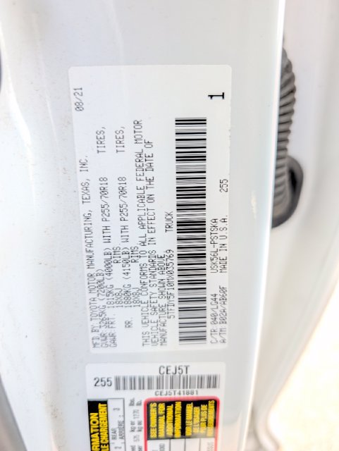 Used 2021 Toyota Tundra SR5 w/ SR5 Leather Package AWD/4WD image 30