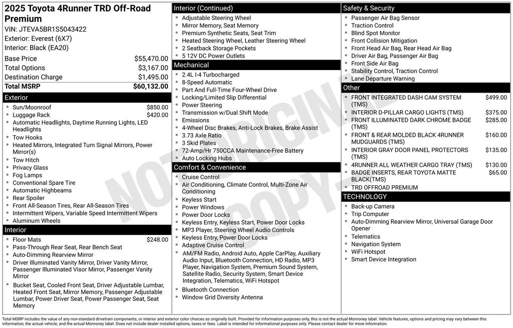 Used 2025 Toyota 4Runner TRD Off-Road Premium image 2