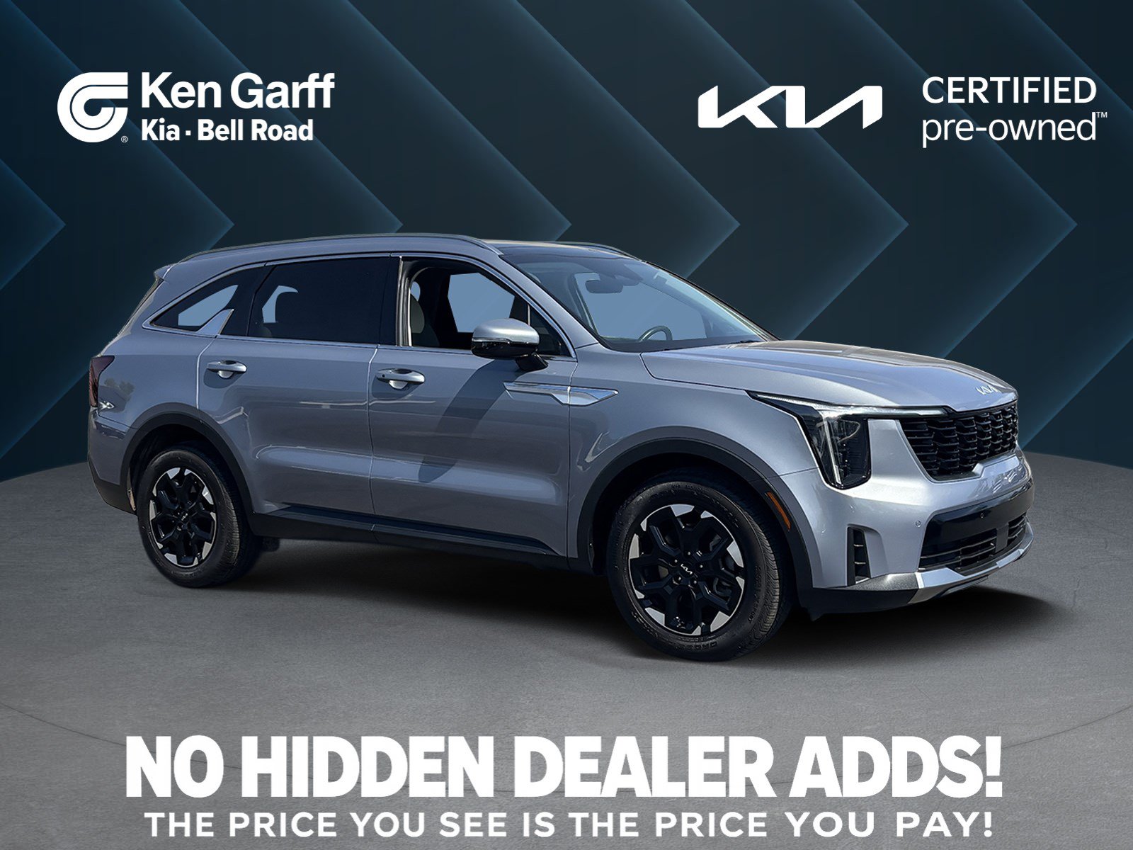 Certified 2025 Kia Sorento S w/ Panoramic Sunroof Package