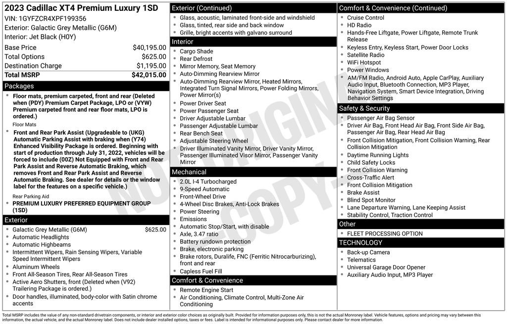 Used 2023 Cadillac XT4 Premium Luxury FWD image 17