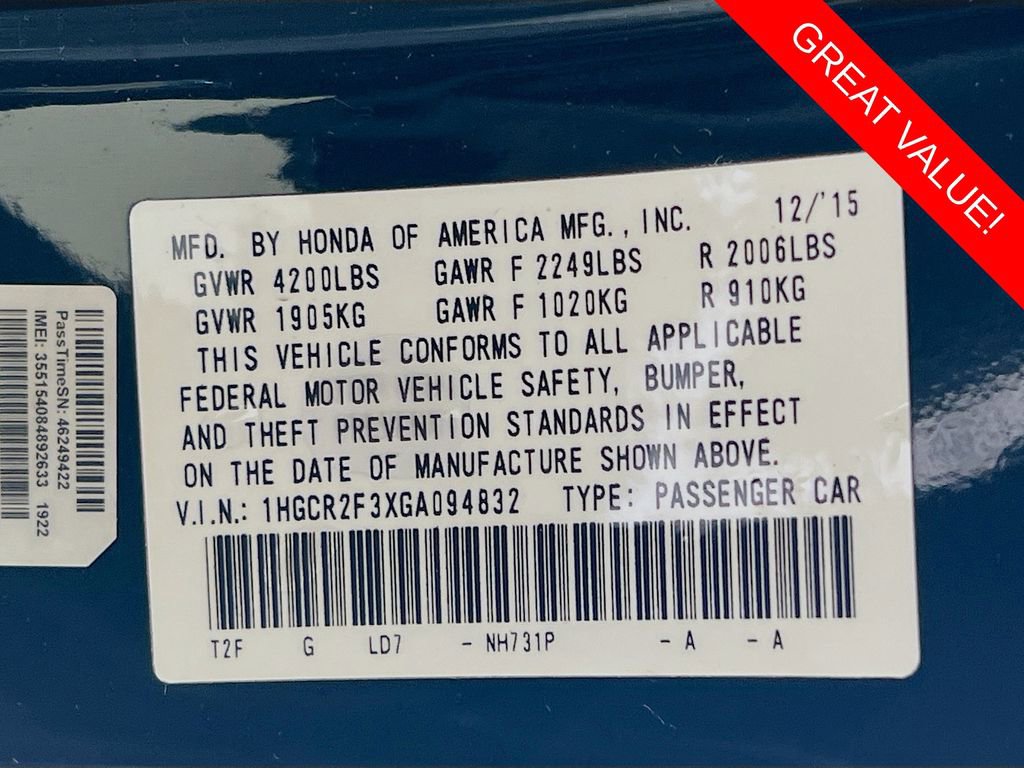 Used 2016 Honda Accord LX image 13