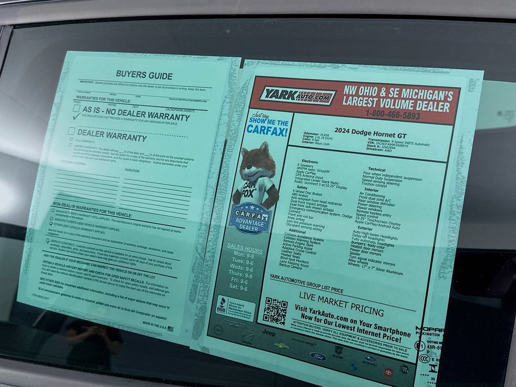 Certified 2024 Dodge Hornet GT w/ Cold Weather Group AWD/4WD image 15