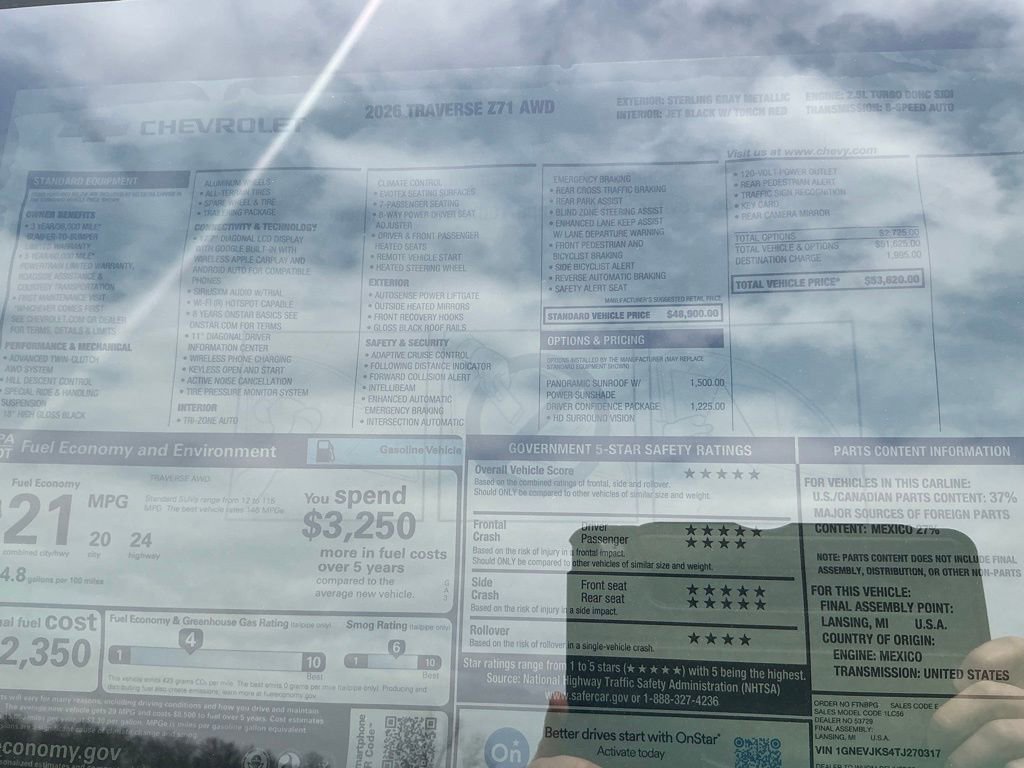 New 2026 Chevrolet Traverse Z71 w/ Driver Confidence Package image 13