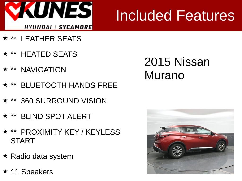 Used 2015 Nissan Murano SL AWD/4WD image 2