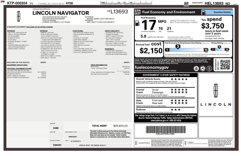 Used 2017 Lincoln Navigator Select RWD image 45