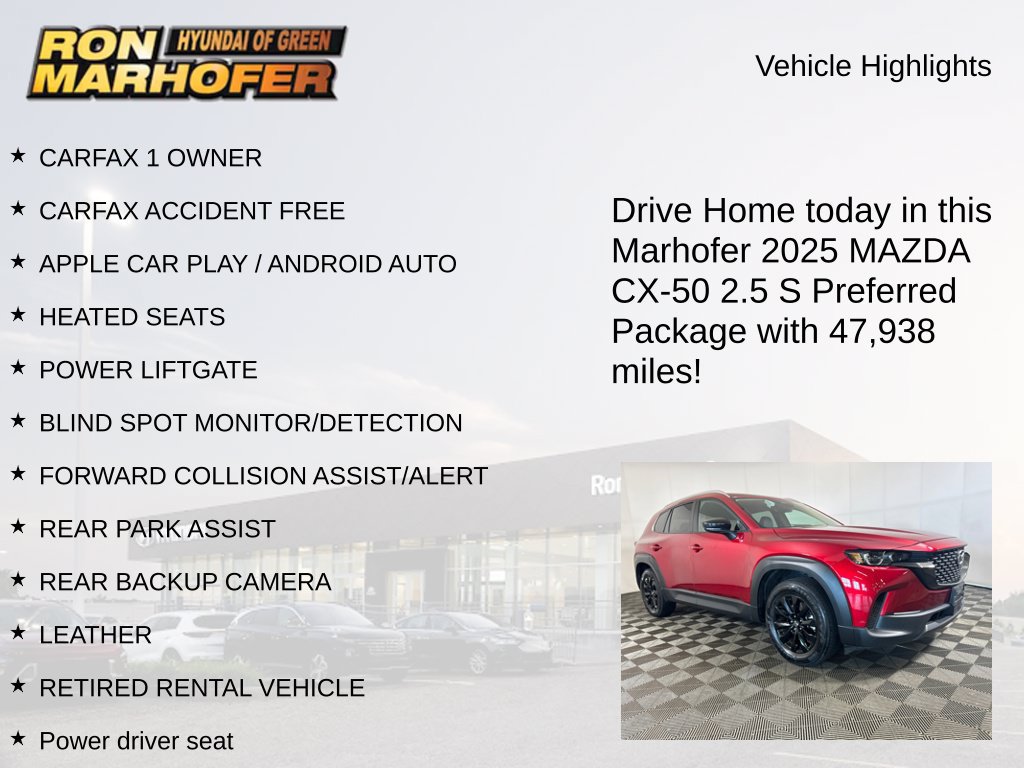 Used 2025 MAZDA CX-50 AWD 2.5 S w/ Preferred Package image 14