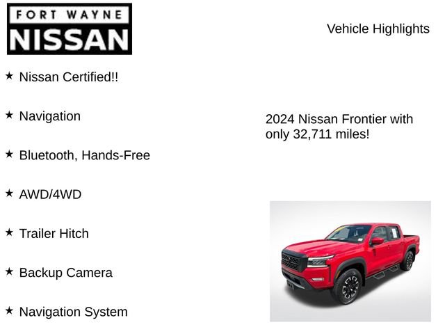 Certified 2024 Nissan Frontier PRO-4X w/ Off-Road Protection Package AWD/4WD image 8