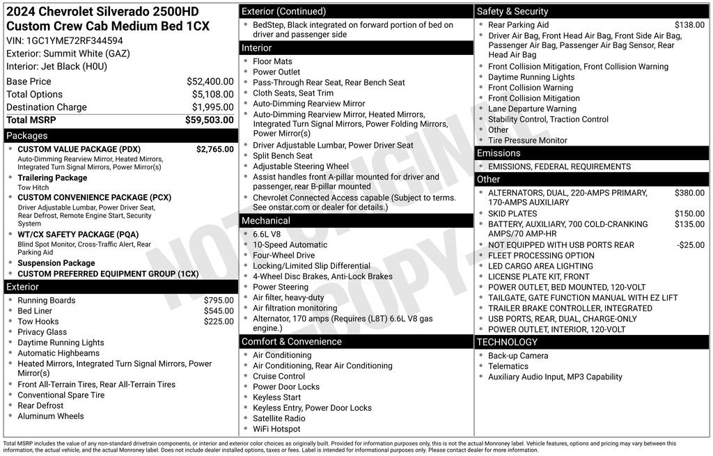 Used 2024 Chevrolet Silverado 2500 Custom w/ Custom Value Package image 51