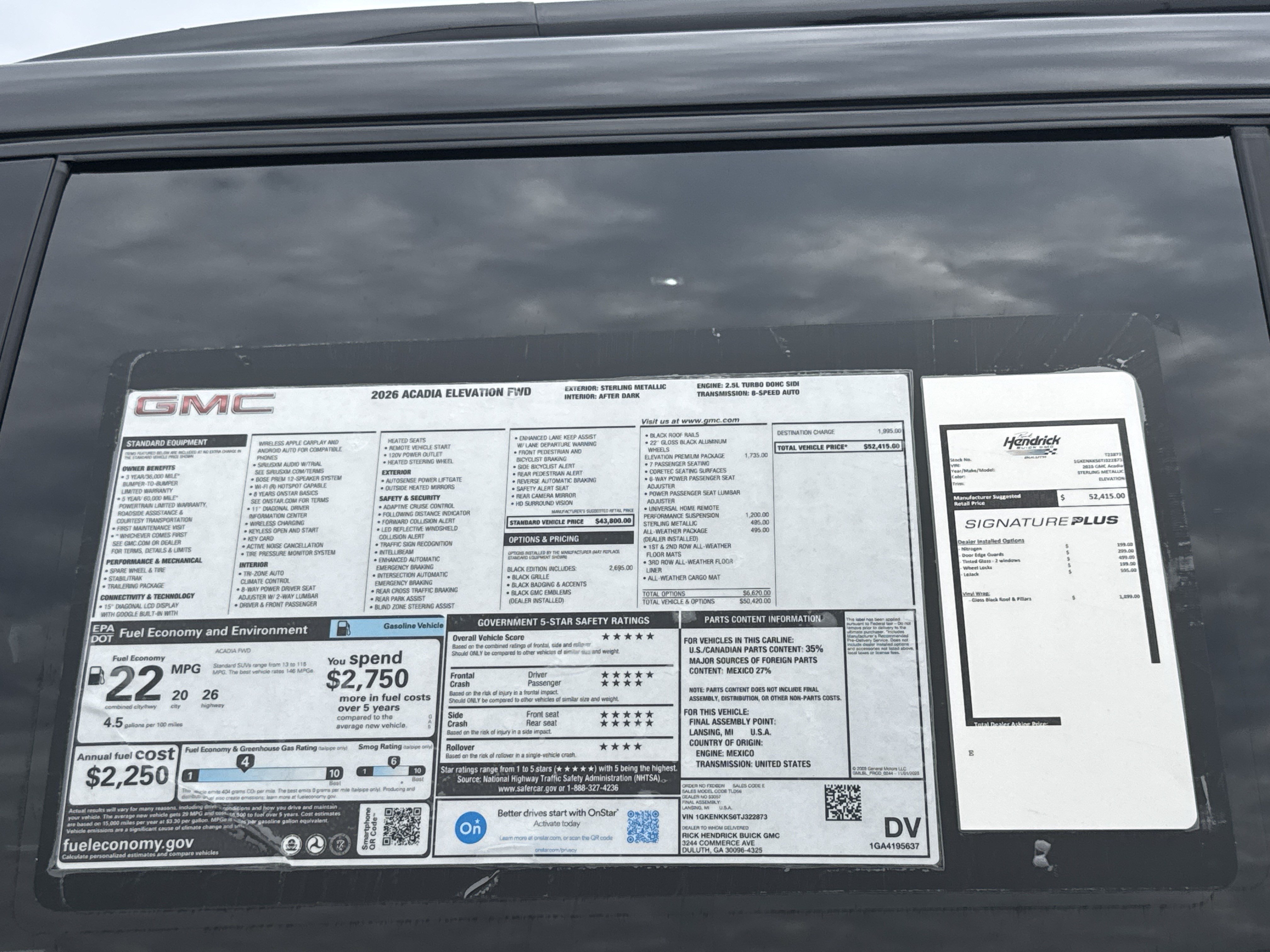 New 2026 GMC Acadia Elevation w/ Black Edition FWD image 38