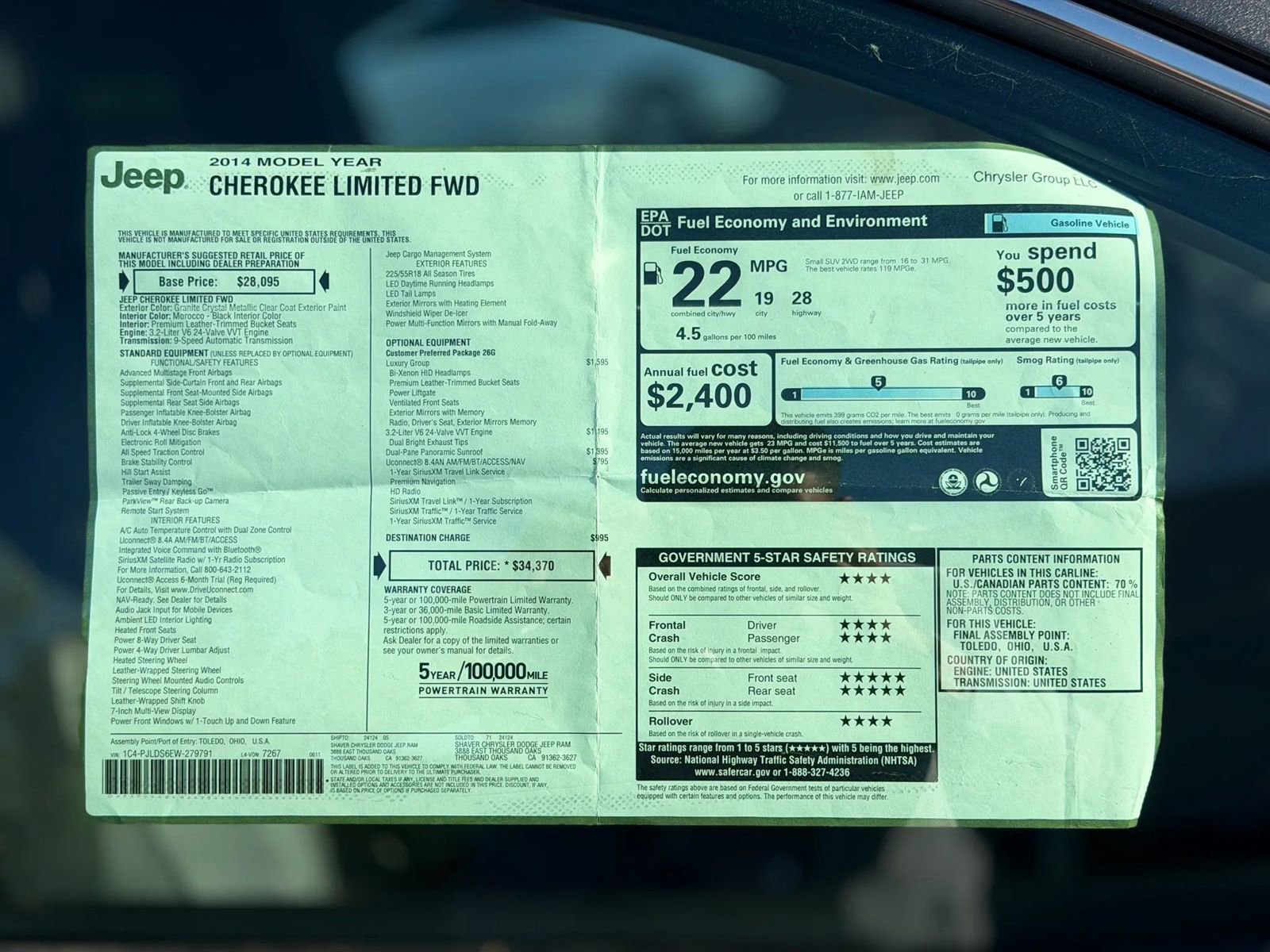 Used 2014 Jeep Cherokee Limited w/ Luxury Group image 2