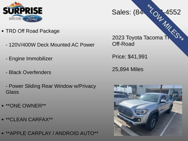 Used 2023 Toyota Tacoma TRD Off-Road AWD/4WD image 7
