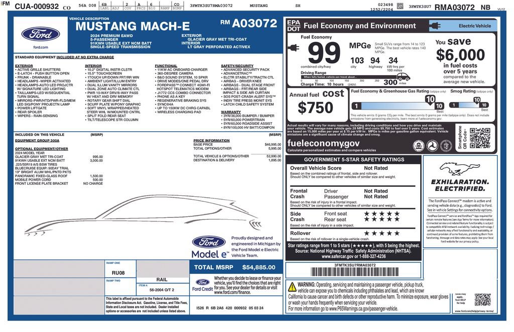 Certified 2024 Ford Mustang Mach-E Premium AWD/4WD image 27