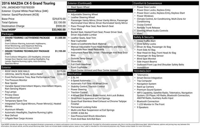 Used 2016 MAZDA CX-5 Grand Touring AWD/4WD image 6