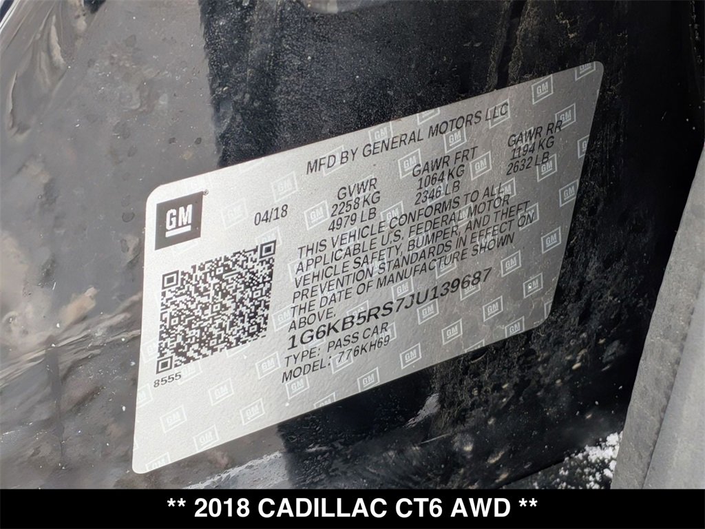 Used 2018 Cadillac CT6 3.6 AWD image 32