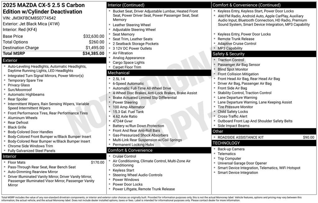 New 2025 MAZDA CX-5 Carbon Edition image 6