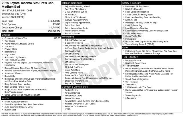Used 2025 Toyota Tacoma SR5 AWD/4WD image 32